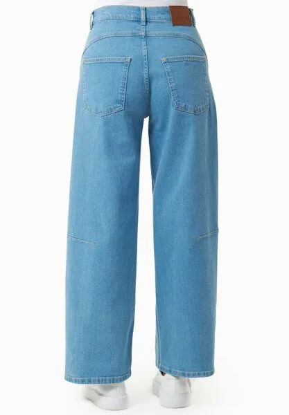 ORGANICATION ORGANICATION Jeans mit Weitem Bein aus Bio-Baumwolle, Light blue, – Produktbild 4 von 4