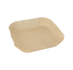PAPSTAR PAPSTAR Backpapier 100 x Backpapiere 20 cm x 20 cm x 4,5 cm braun Heißluftfritteusen – Produktbild 1 von 1