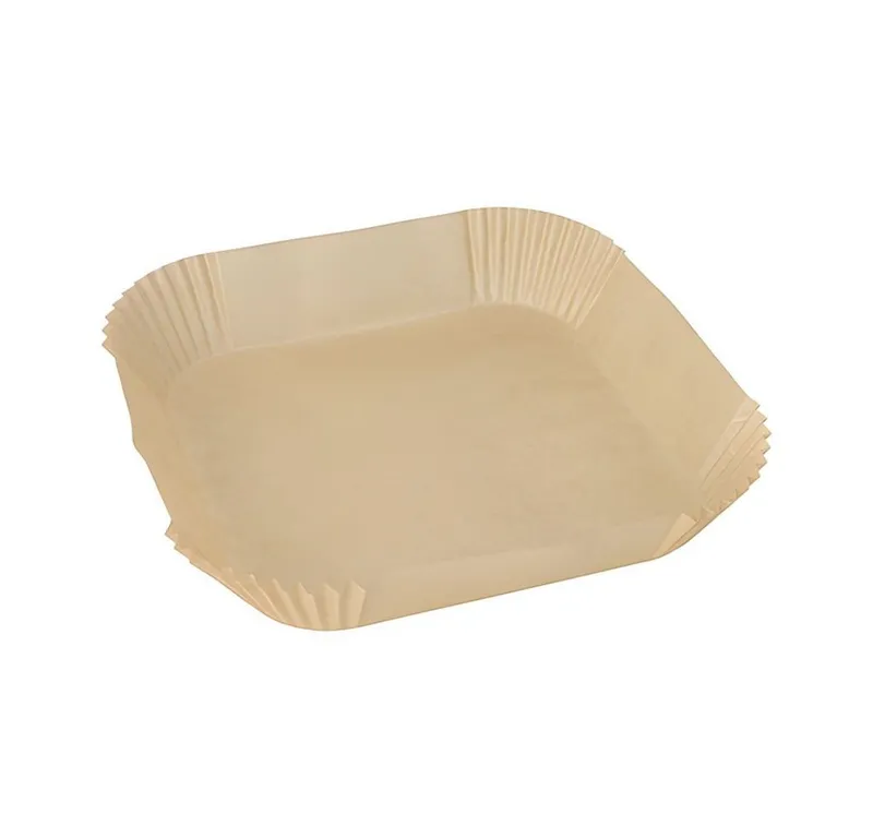 PAPSTAR PAPSTAR Backpapier 100 x Backpapiere 20 cm x 20 cm x 4,5 cm braun Heißluftfritteusen, Braun, – Produktbild 1 von 3