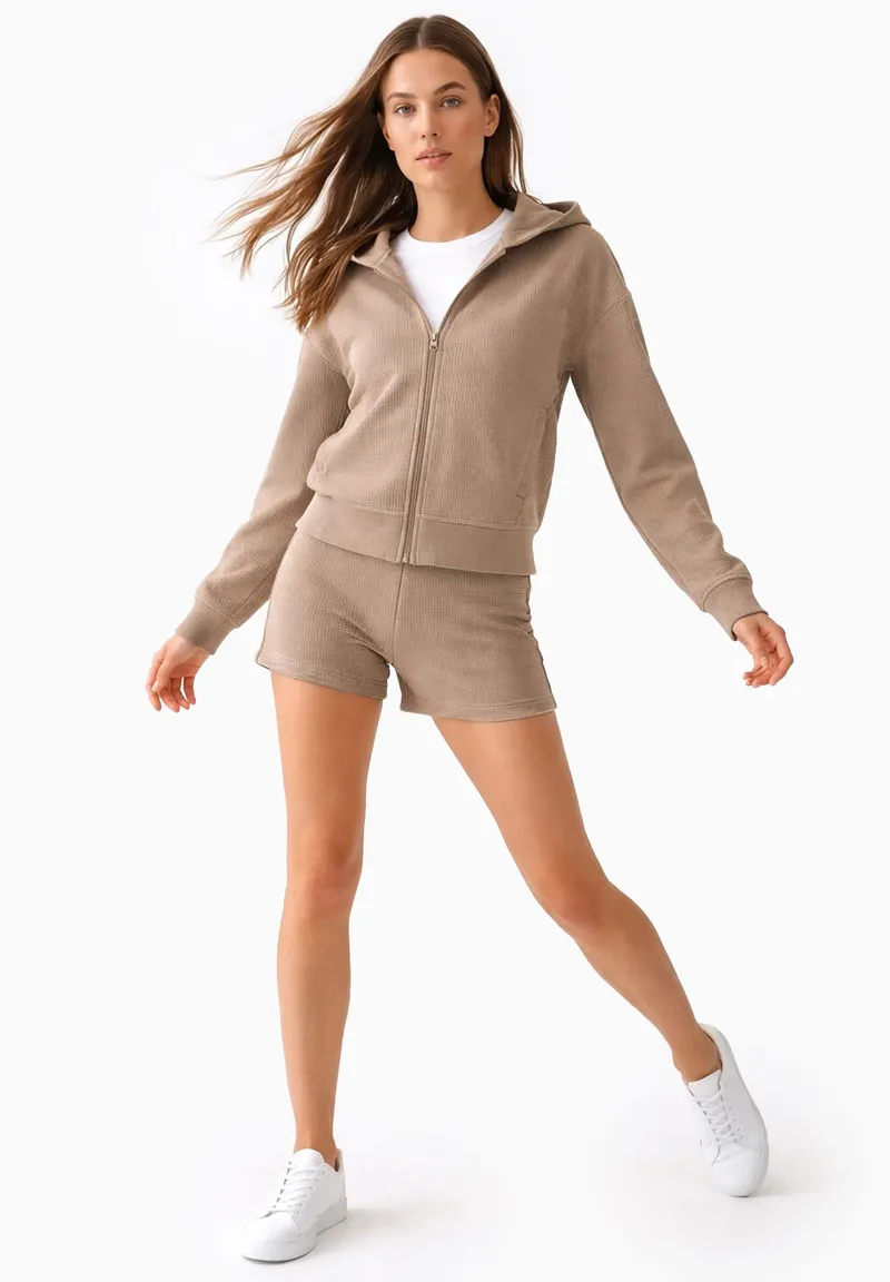 ORGANICATION ORGANICATION Damen vegan Hoodie Jennifer Gravel, Hellbraun, – Produktbild 1 von 2
