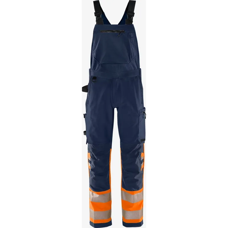 Fristads Sichtbare Latzhose Klasse 1 Fristads Stretch 1032 GSTP, Orange, – Produktbild 1 von 2