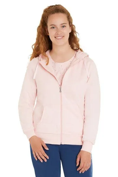 loud + proud loud + proud Damen Sweat Kapuzenjacke, GOTS-zertifiziert, Rosé(rosa), – Produktbild 1 von 2