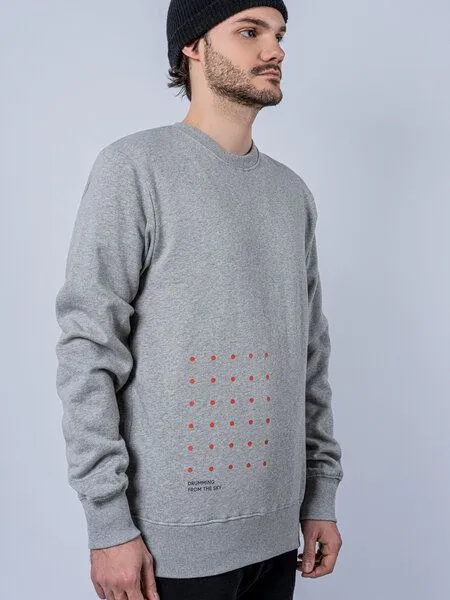 FANTASTIC REALITY STUDIOS Fantastic Reality Studios Hail Sweatshirt – Bio-Baumwolle, Unisex, Grau, – Produktbild 2 von 4