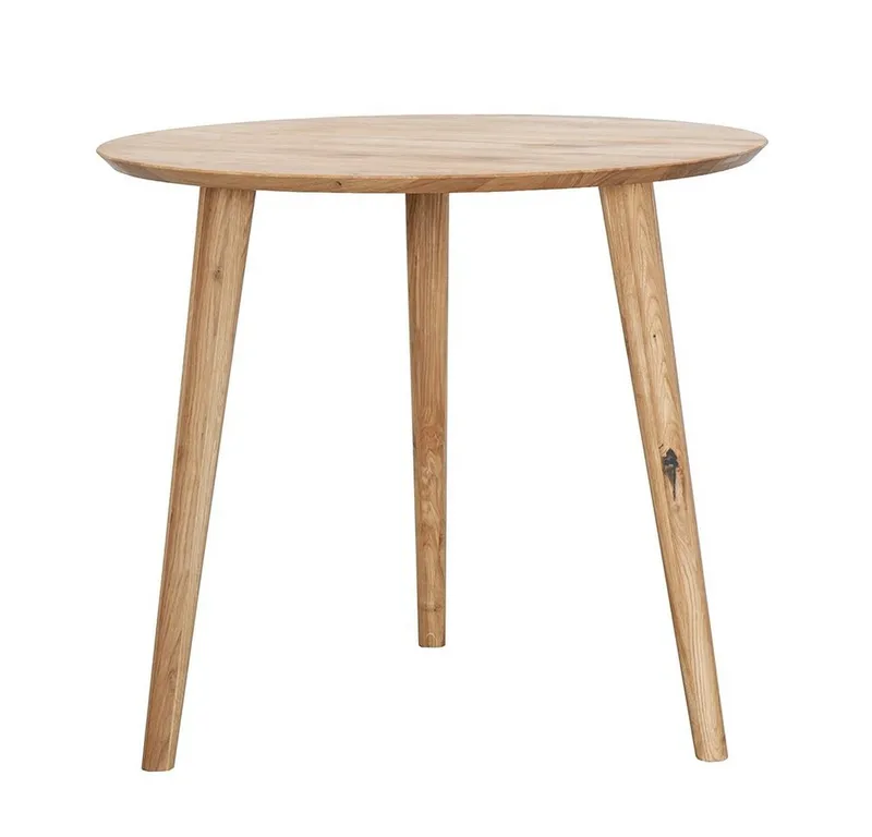 Lomadox Esstisch TARVA-69, rund, 75cm Durchmesser, Wildeiche massiv geölt, FSC-zertifiziert, Braun, – Produktbild 1 von 2