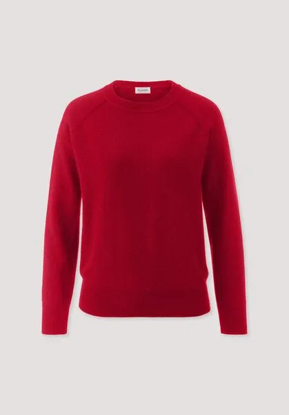 hessnatur hessnatur Strick Pullover Relaxed aus Cashmere mit Recycling-Anteil, Winterrot, – Produktbild 4 von 4