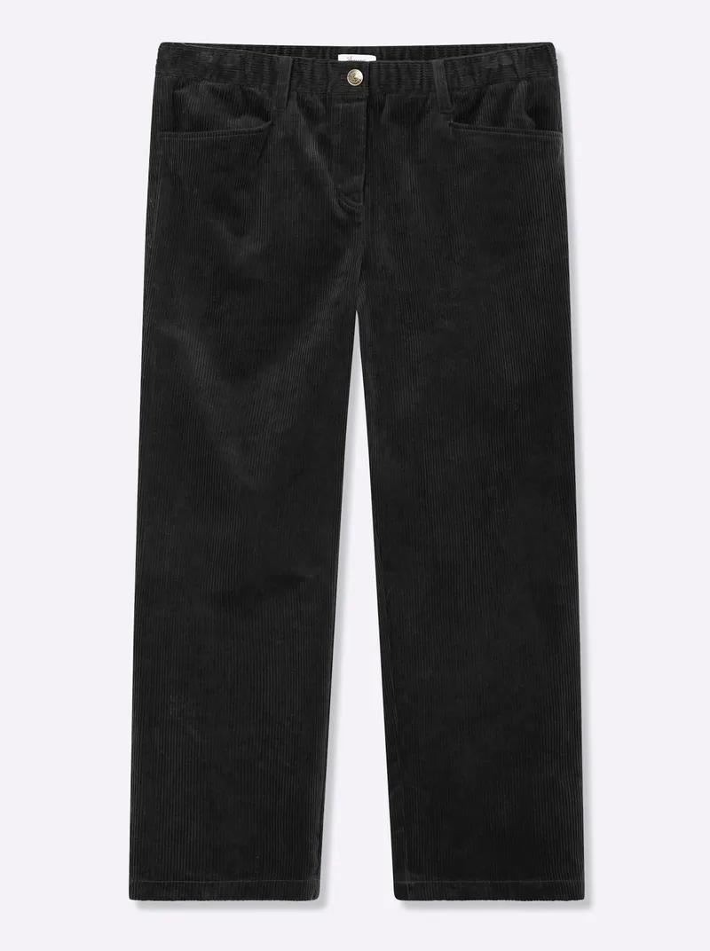 sheego Cordhose, Schwarz, – Produktbild 1 von 2