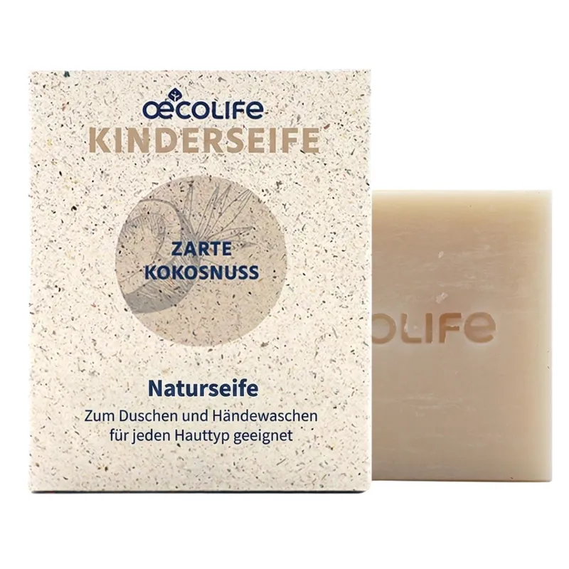 oecolife Feste Naturseife zarte Kokosnuss (Kinderseife) – Produktbild 1 von 1