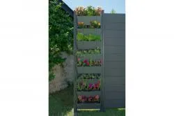 woodstore24 Modulare Pflanzwand für WPC Zaun, Element 45 cm (Breite) x 185 cm (Höhe), Dekoratives Farbspiel mit Blumen oder nutzbar als Hochbeet (Kombinierbar mit WoodoTexel / WoodoCasablanca) – Produktbild 1 von 1