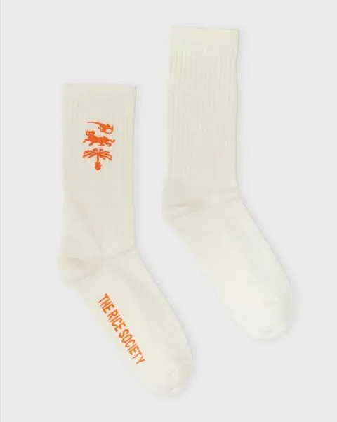 RICE RICE Socken AVY, Ecru/orange, – Produktbild 4 von 4