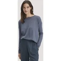 hessnatur hessnatur Strick Pullover Oversize aus TENCEL Lyocell mit Bio-Baumwolle, Schieferblau, – Produktbild 1 von 1
