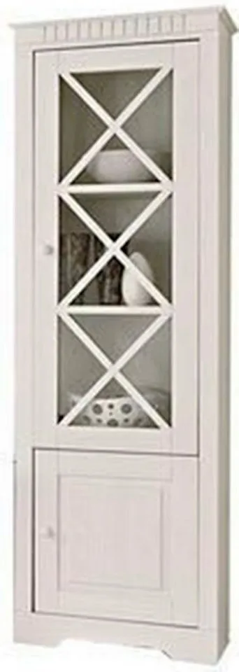OTTO home Vitrine Lisa aus schönem massivem Kiefernholz, mit einer schönen Glastürfront, Weiß, – Produktbild 2 von 5