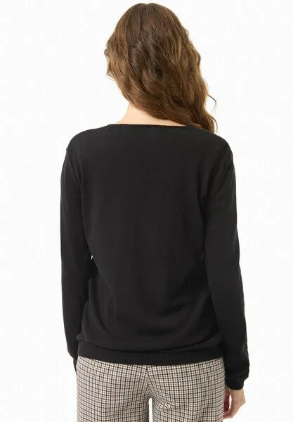 ORGANICATION ORGANICATION Strickpullover aus Bio-Baumwolle, Black, – Produktbild 4 von 4