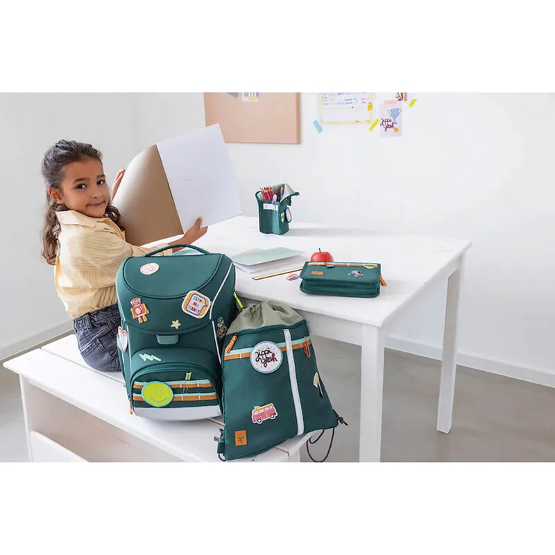 Lässig Lässig Schulranzen-Set Slim Unique 7-tlg., Gruen, – Produktbild 1 von 3