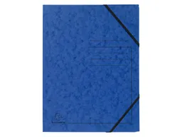 Exacompta 25 Exacompta Eckspannmappen, Colorspan-Karton, 355 g/m², DIN A4, Gummizug, blau – Produktbild 1 von 1