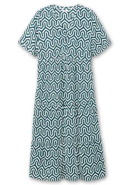 sheego Maxikleid petrol-gemustert – Produktbild 1 von 1