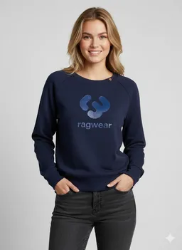 ragwear ragwear Sweatshirt JOHANKA LOGO O aus Baumwolle und Polyester, normale Passform, mit Rundhalsausschnitt – Produktbild 1 von 1