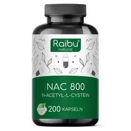 Raibu Natural NAC 800 | 200 Kapseln – Produktbild 1 von 1