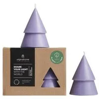 Originalhome Originalhome Natürliche Weihnachtskerze Tannenbaum aus Pflanzenwachs, M s/2, Rosa (lila-violet), – Produktbild 1 von 1