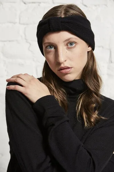 Wunderwerk Wunderwerk Bow headband ribknit, 900 - black, – Produktbild 2 von 2