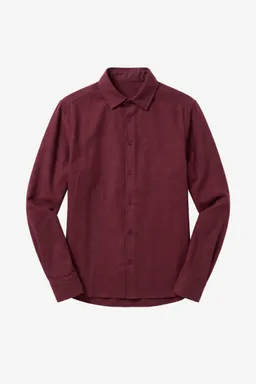 KnowledgeCotton Apparel KnowledgeCotton Apparel Herren vegan Flanellhemd Dune Regular Fit Burgund – Produktbild 1 von 1