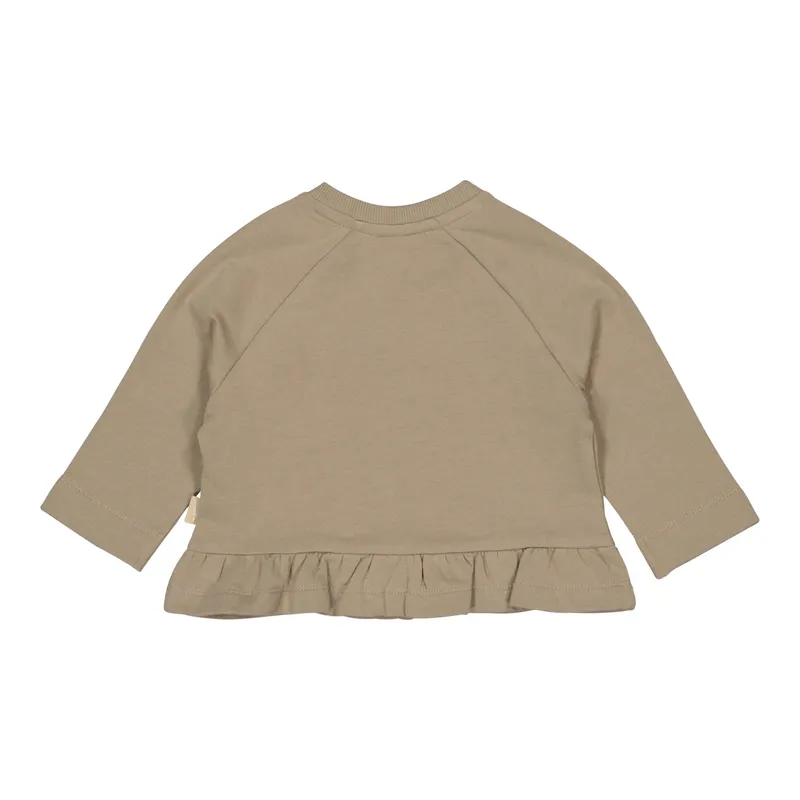 Levv Levv Sweatshirt mit Rüschen Blume, Braun, – Produktbild 1 von 3