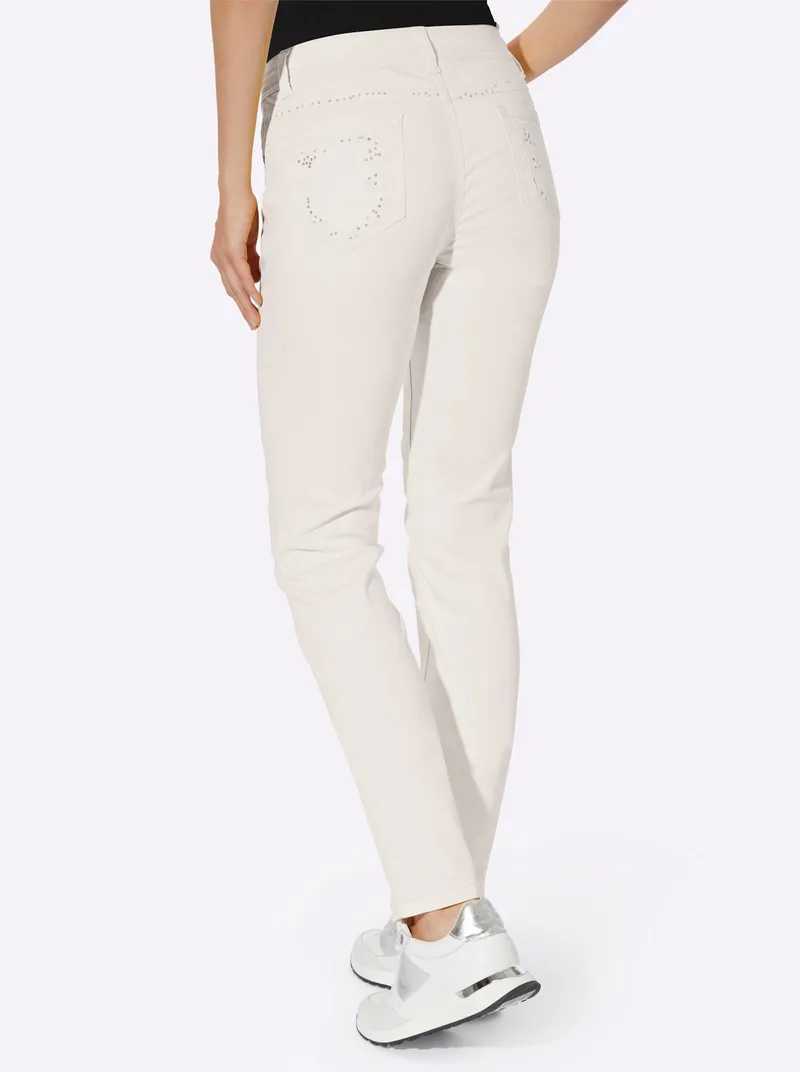 heine Röhrenjeans, Ecru, – Produktbild 2 von 2