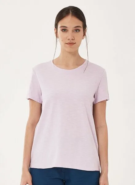 ORGANICATION ORGANICATION Basic T-Shirt aus Bio-Baumwolle, Lavender, – Produktbild 1 von 4