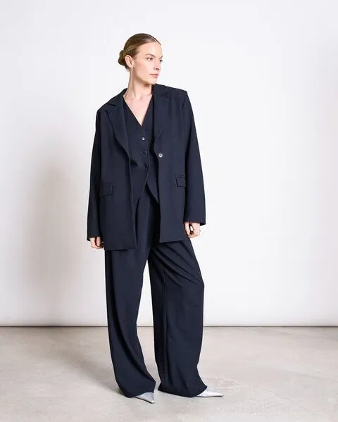 JAN N JUNE JAN N JUNE SLITTED BACK BLAZER JELS, Nightfall, – Produktbild 1 von 3