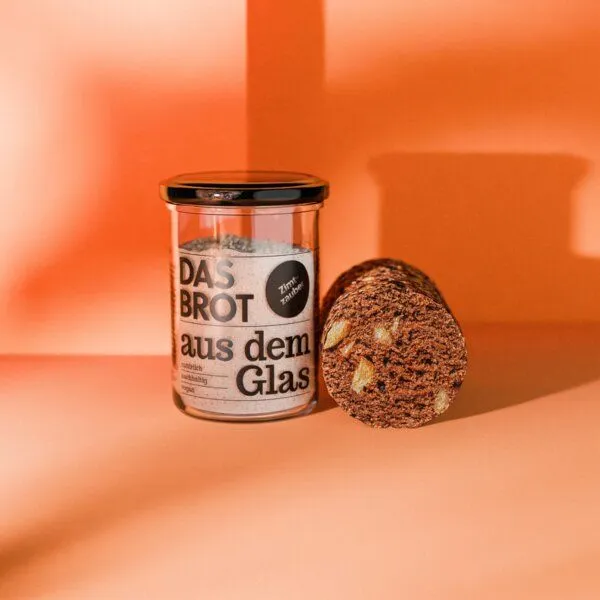 brotstoff brotstoff Backmischung im Glas "Das Brot aus dem Glas" Bio-Zimtzauber – Produktbild 3 von 5