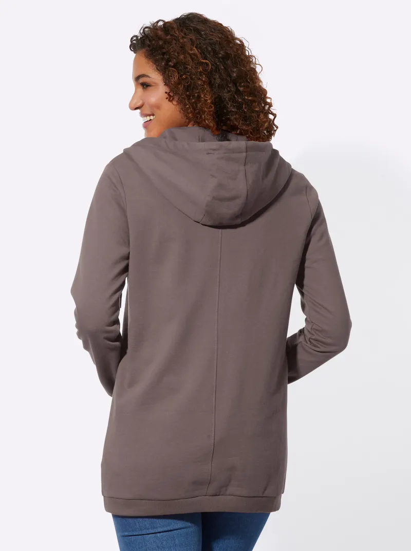 Witt Sweatjacke, Dunkeltaupe, – Produktbild 2 von 2