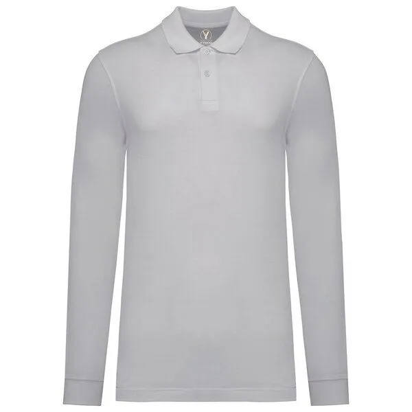 YTWOO YTWOO Herren Piqué-Polo Langarm, Weiß, – Produktbild 1 von 3