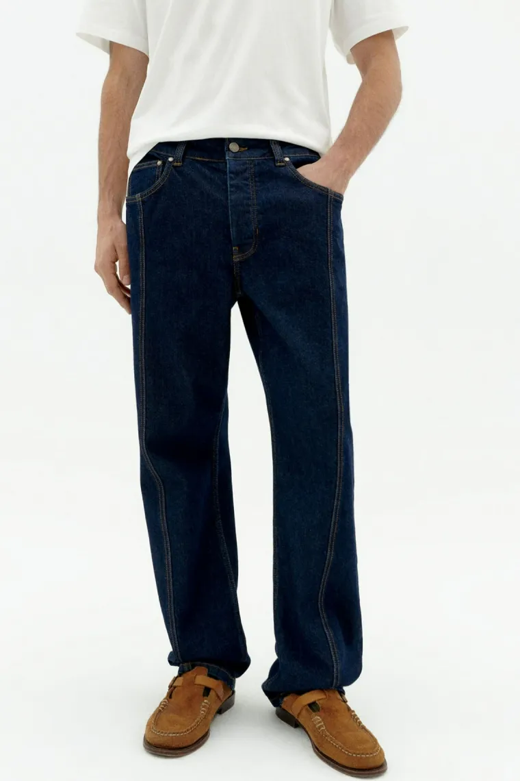 thinking mu Thinking MU Herren vegan Denim-Hose Rainn Medium Wash Blau, Extra dunkelblau, – Produktbild 2 von 2