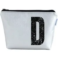 renna deluxe renna deluxe Kulturtasche und Kosmetiktasche personalisiert mit Monogramm SILBER – Produktbild 1 von 6