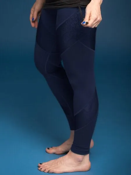 nice to meet me nice to meet me Energy Legging aus Biobaumwolle und Netzstoff, Night sky, – Produktbild 1 von 4