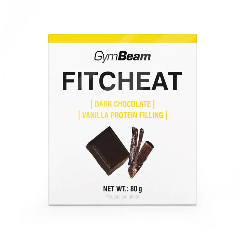GymBeam Food GymBeam Fitcheat Protein Schokolade 80 g dunkle Schokolade Vanille – Produktbild 1 von 1