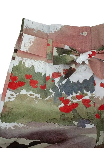 Sophia Schneider-Esleben Sophia Schneider-Esleben Paperbag Shorts Gita aus Bio Baumwolle, Mohn (rot)(rosa), – Produktbild 3 von 3