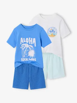 Vertbaudet 2er-Pack kurze Schlafanzüge ALOHA Kinder – Produktbild 1 von 1