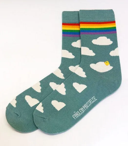 Fräulein Prusselise Fräulein Prusselise Wolke Socken Wolkenmatz Regenbogen, story, bunt gemustert – Produktbild 3 von 3