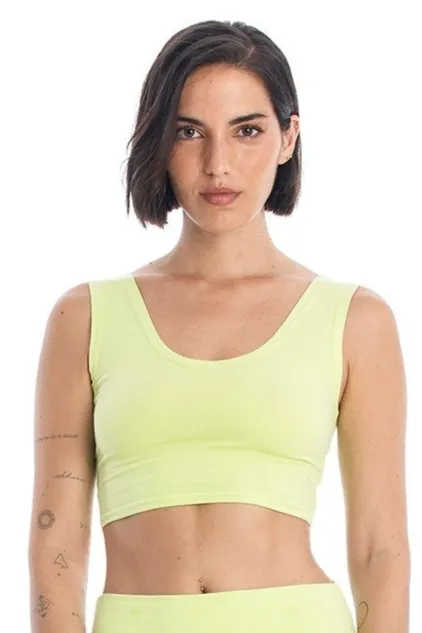 RAVENS VIEW IBIZA RAVENS VIEW IBIZA Damen vegan Yoga Top Limonengelb, Gelb, – Produktbild 2 von 2