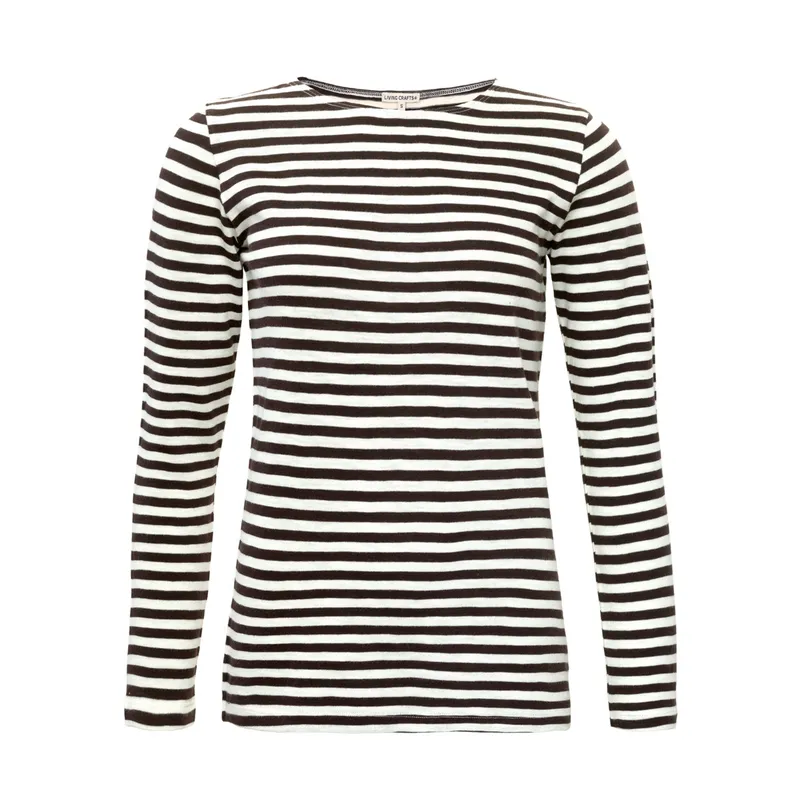 Living Crafts Living Crafts - Damen Langarm-Shirt (100% Bio-Baumwolle), Gestreift, – Produktbild 1 von 8