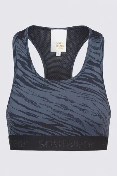 Soulwear Soulwear Sport Bustier BH Stretchable recycelt, Carbon, – Produktbild 4 von 4