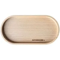 NATUREHOME NATUREHOME Holztablett Buche massiv in div. Größen – Serviertablett Holz, oval, handgefertigt – Dekotablett für Küche, Bad & Wohnzimmer – Geölt, lebensmittelecht – Produktbild 1 von 1