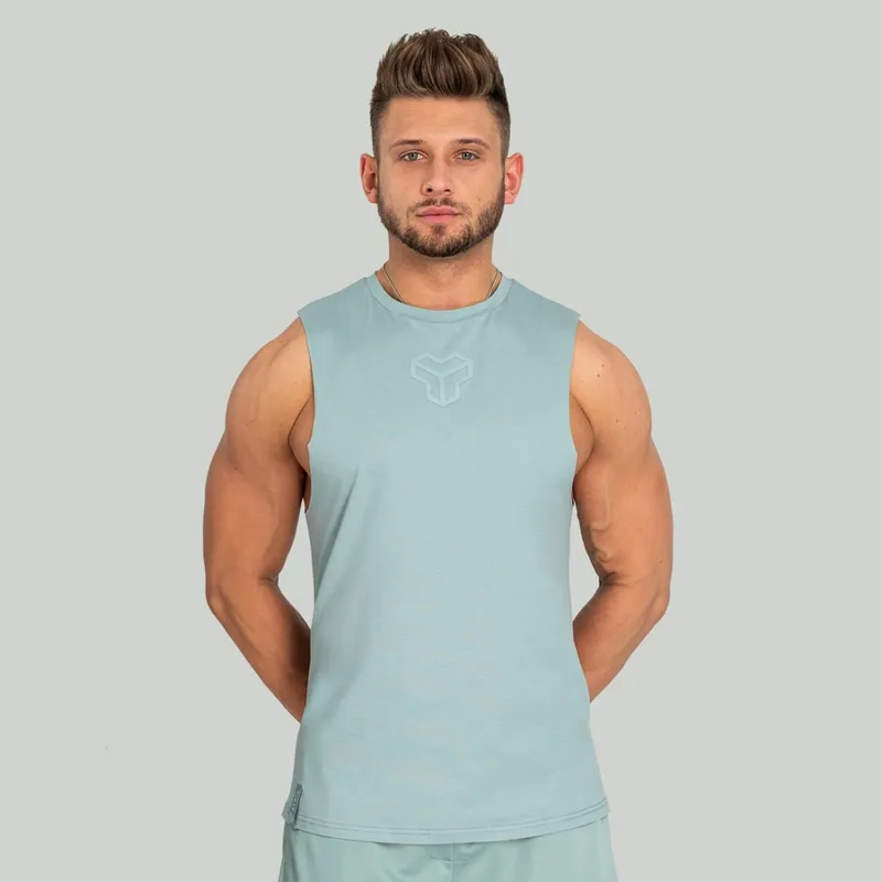 GymBeam OG1 STRIX Essential Cut-Off Tank Top in Stone Blue XXL – Produktbild 1 von 1