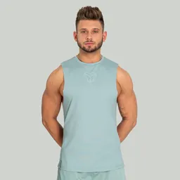 GymBeam OG1 STRIX Essential Cut-Off Tank Top in Stone Blue XXL – Produktbild 1 von 1