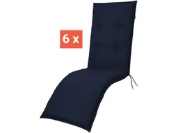 Doppler doppler Auflage "STAR" für Relaxliege, 6er-Pack, 170 x 48 x 6 cm, Polyester, dunkelblau – Produktbild 1 von 1