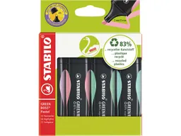 Stabilo STABILO 4er-Pack Textmarker "GREEN BOSS", pastel sortiert – Produktbild 1 von 1