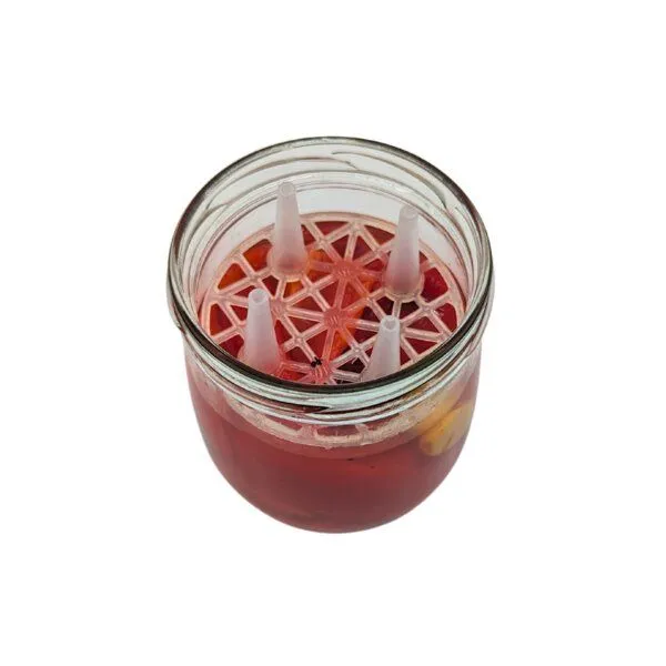 mikken mikken Fermentier Set - 4 Einmachgläser 415 ml mit Fermentier Gitter, Holzstößel und Deckel (PVC-frei) – Produktbild 2 von 4