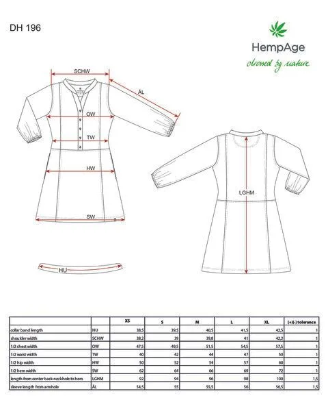 HempAge HempAge Jeanskleid Hanf/Biobaumwolle, Uniblue (blau), – Produktbild 3 von 3
