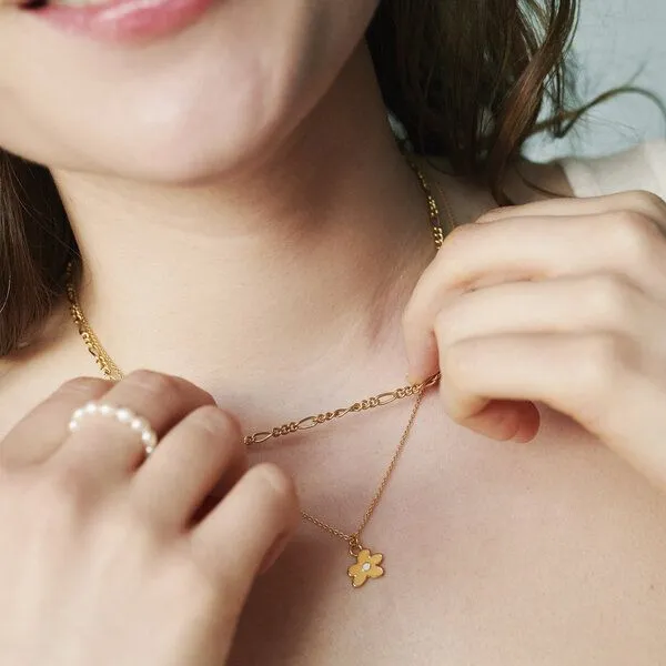 Paeoni Colors Paeoni Colors Blumen-Halskette aus 18k Gold Vermeil, 925 Sterling Silber – Produktbild 3 von 4