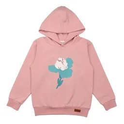 Walkiddy Kinder Kapuzenpullover GOTS zertifiziert – Rosa mit Blumenmotiv, weich & bequem | von Walkiddy – Produktbild 1 von 1